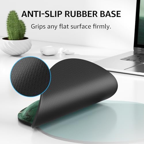 KTRIO Keyboard Wrist Rest & Mouse Pad with Wrist Rest, Green Leaves | Memory Foam Wrist Support, Ergonomic Design, Non-Slip Base, Office and Home Use - Image 4