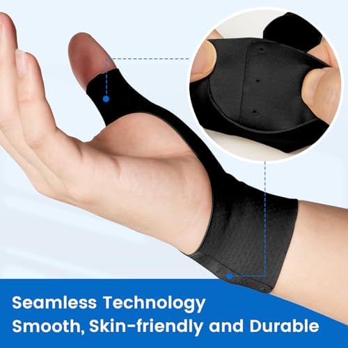 Velpeau 2pcs Thumb and Wrist Compression Sleeve for Tendonitis, Black, M - Image 4