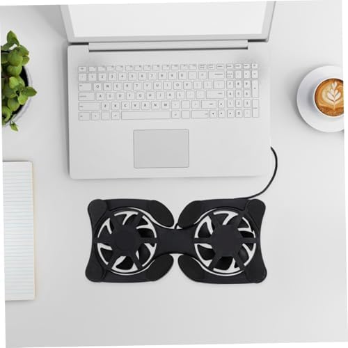 Mobestech Portable Foldable Laptop Cooling Pad, Dual USB Fan Notebook Cooler Stand, Lightweight Laptop Cooler Mat for Heat Dissipation and Travel Use - Image 4