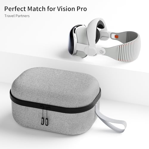 annapro B1 Case for Apple Vision Pro, Full Protection Hard Case Compatible with Vision Pro Accessories, Carrying Case Suitable for Travel and Home Storage, Grey - Image 4