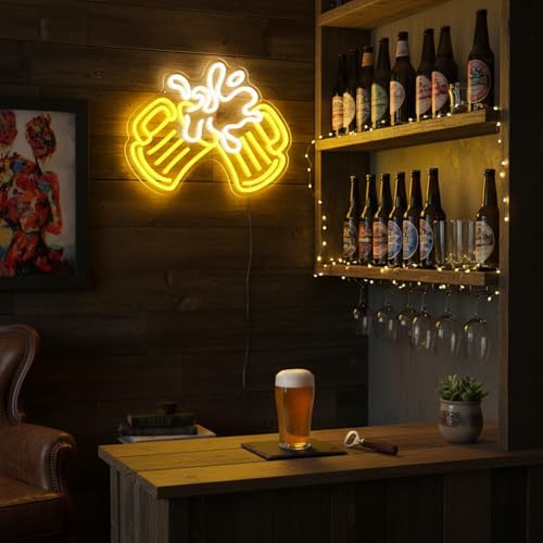 Cheers Beer Neon Sign for Home Bar Pub Man Cave Wall Decor USB Powered - Image 6