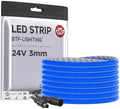BTF-LIGHTING UL Listed Blue Color 3mm Width FCOB COB LED Strip Light by BTF-LIGHTING