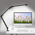LED Desk Lamp with Clamp, Architect Desk Lamp with Dual Light and Adjustable Swing Arm, Clip-on Eye-Care 4 CCT Modes & 5 Brightness Levels Table Light Modern Computer Lighting for Home Office by Micomlan