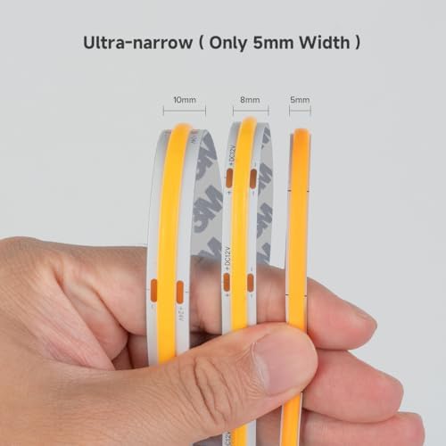 BTF-LIGHTING FCOB Thin 5mm Width COB LED Strip Light Cool White 6000K - Image 2