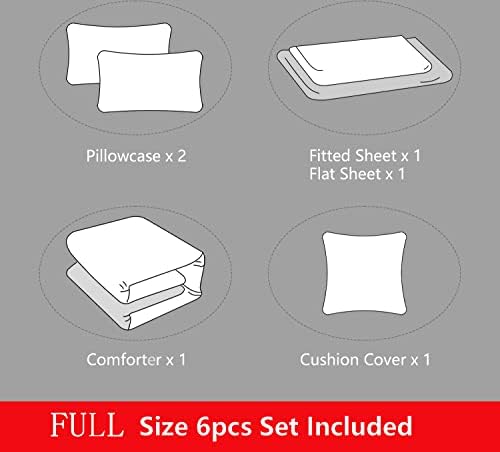 ROWADALO 6 Pieces Gamer Bedding Set for Boys Gaming Comforter Full Size, Game Controller Comforter for Teen 3D Gamepad Microfiber 6 Piece Bed in A Bag Kids Bedding Sets with Sheets,DJT H5030 Full - Image 5