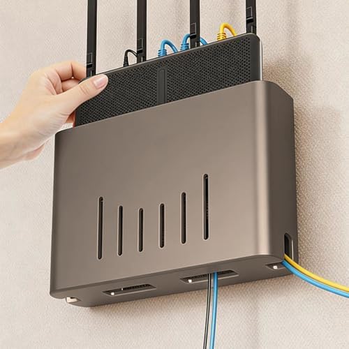 WiFi Router Shelf wall Mount,WiFi Box Hider,in wall Media Box,Grey - Image 2