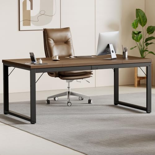 Mericonia 63 Inch Computer Desk, 1.2" Thick Heavy Duty Office Table by MERICONIA