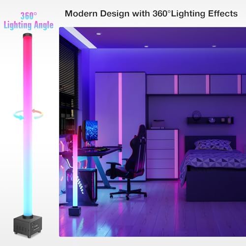 LED Stage Light Bar: 360° Full Coverage Lighting - 60W 120LED RGB Pixel Tube - Remote DMX Control - Great for DJ Party Live Show Band Club Event - Image 3