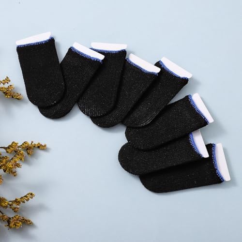 12 Pack Gaming Finger Sleeves Anti Sweat Game Controller Thumb Sleeve Gaming Sweatproof Breathable Finger Covers Touchscreen for Mobile Phone Tablet Devices Gamer Stabilizer Black - Image 3