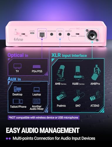 FIFINE SC8P USB Audio Mixer for Game Chat with 7.1ch Surround sound - Image 4