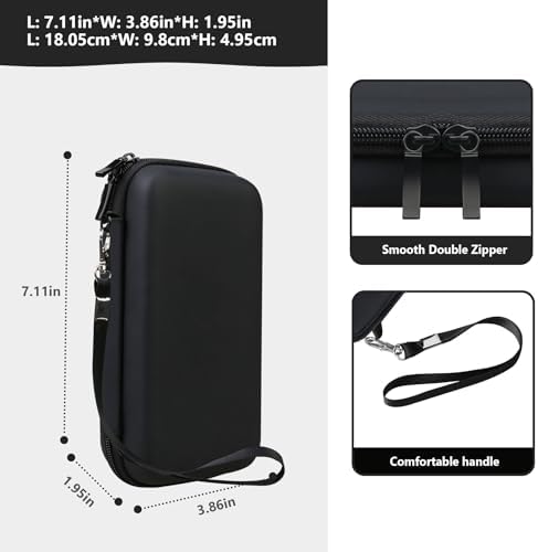 Supmay Hard Travel Case for My Arcade Tetris Gamer V, Strategic Puzzle Games, Portable Video Game System Handheld Game Protection Case with Mesh Pocket for Batteries and USB-C Cable, Black - Image 3