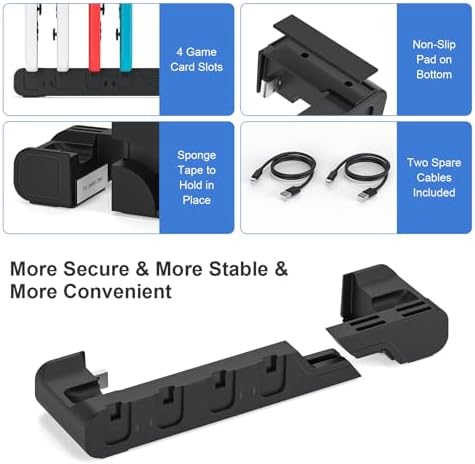 Switch Controller Charger Dock Compatible With Nintendo Switch And Switch OLED Model Joycons, Charges Up To 6pcs Joycon With Game Card Storage - Image 5