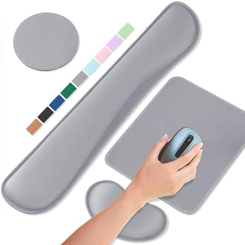Office Ergonomic Memory Foam Computer Mouse and Keyboard Wrist Rest pad Support Carpal Tunnel, Wrist Rest for Keyboard and Mouse, Wrist Support Set by ABRONDA