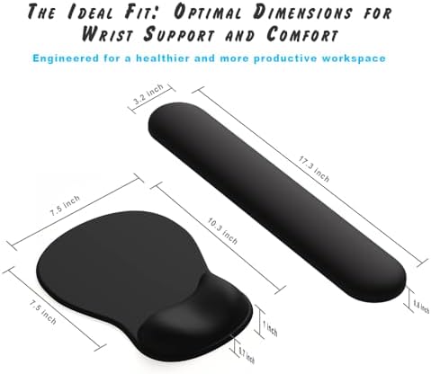 ErgoComfort Gel Wrist Rest Mouse Pad-Ergonomic Office Mousepad with Wrist Support-Non-Slip, Design Desk Accessories Mat for Home&Game Decor (09LavenderHaze Set) - Image 7