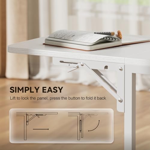 HLDIRECT 55 Inch Computer Desk with Drawers for Home Office, White - Image 4