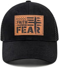 Hat for Men Women, Baseball Cap Gifts for Men Women, Adjustable Cotton Leather Patch Trucker Baseball Cap by Unknown