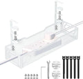 Under Desk Cable Management Tray, No Drill Mesh Cable Tray Cord Organizer by Unknown