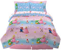 Super Mario Girl Princess Peach Girl Gamer Kids Bedding Super Soft & Cozy Reversible Microfiber Comforter and Sheet Set with Sham, 7 Piece Full Size, (Officially Licensed Product) By Franco by Franco