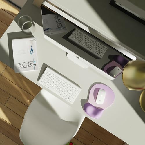 ErgoComfort Gel Wrist Rest Mouse Pad-Ergonomic Office Mousepad with Wrist Support-Non-Slip, Design Desk Accessories Mat for Home&Game Decor (06Amethyst Shade) - Image 2