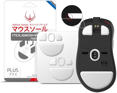 HOTLINEGAMES 3.0 Plus Mouse Skates Feet Compatible with Zowie EC-CW Series Gaming Mouse, Universal Any Mousepad, Rounded Curved Edges, Super Smooth Glide, Pure PTFE, Replacement Feet Upgrade by HOTLINEGAMES