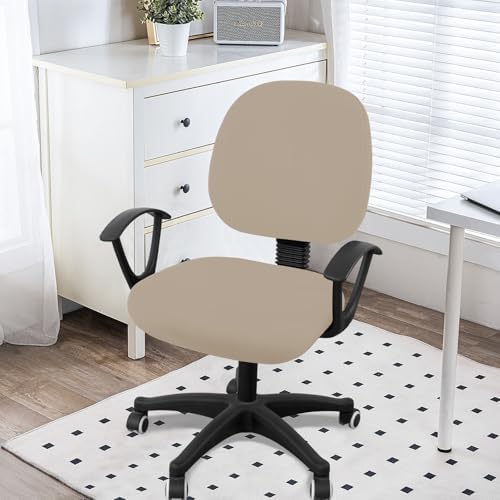 Smiry Stretch Printed Office Computer Desk Chair Covers for Seat & Backrest | Stretch Fit, Soft Fabric Universal Washable Removable, Anti-Dust Rotating Chair Slipcovers Protector - Image 2