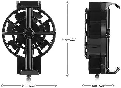 Smartphone Cooling Fan 45mm Radiator Heat Sink Ultra-Quiet USB Powered Phone Refrigeration Clamp for 4 to 6.7 Inch Gaming Cell Phones Black - Image 3