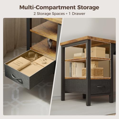 Mericonia 48" Reversible Computer Desk with Drawer, 1.2" Thick Office Desk - Image 6