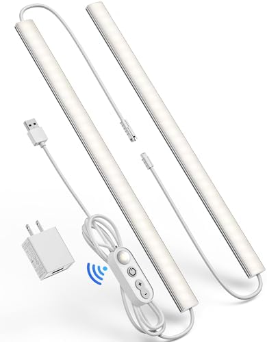 Motion Sensor Dimmable Under Cabinet Lighting, 4500K 12-inch 2 Pack by Vovamo