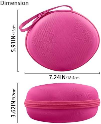 for Beats Studio Pro/Studio3/Solo4/Solo3 Headphones Hard Case, Rose Red - Image 6