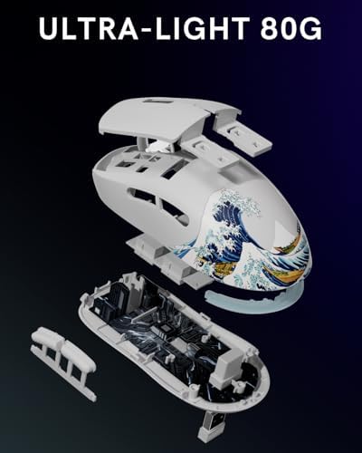 G57 Wireless Gaming Mouse, 8000 DPI, White - Image 6