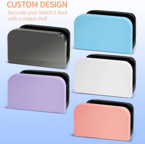 TIKOdirect Faceplate Cover for Nintendo Switch 2 Charging Dock, Hard PC Slim Shell Anti-Scratch [No Screwdriver Installation] Faceplate Protection Shell Case for Switch 2 Dock, Pink - Image 6