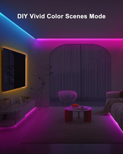 Tatazone 32.8ft Bluetooth RGB COB Led Strip Lights with Remote, Dimmable Smart App Led COB Light Strip, Color Changing Music Sync, Indoor RGB Led Lights for Bedroom, Home Decor, Party - Image 5