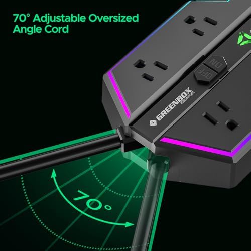 4000J Gaming Surge Protector Power Strip with USB Ports - Image 3