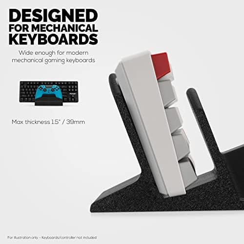 BRAINWAVZ Desktop Keyboard & Game Controller Holder Stand, Suitable for Small & Large Keyboards and Controllers for PS5, Xbox Series X, Xbox One, PS4, Switch, PC, Gamepads & More (DK04) - Image 6