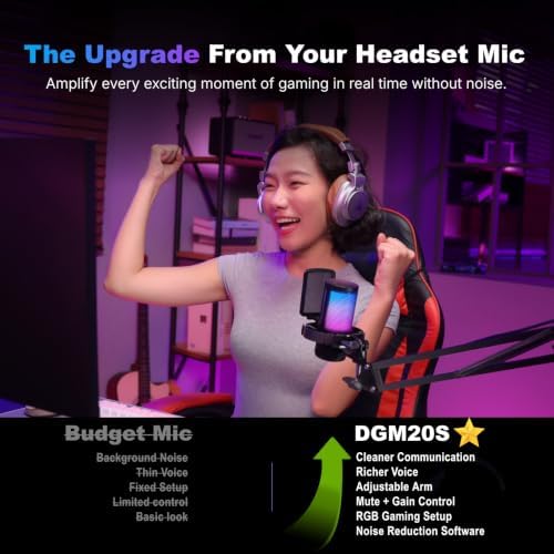 MAONO DGM20S Gaming Microphone for PC with Clear Voice & Noise Reduction - Image 4