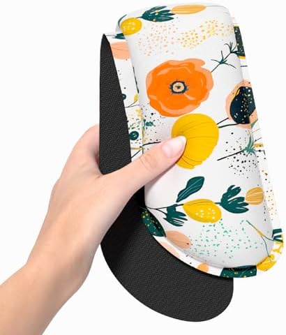 Dapesuom Enlarge Keyboard Wrist Rest, Memory Foam Wrist Cushion for Desk Mats Support, Typing Pain Relief Keyboard Mouse Pad Rests Set with Non-Slip Base for Gaming Laptop Computer, Flowers & Herbs - Image 3