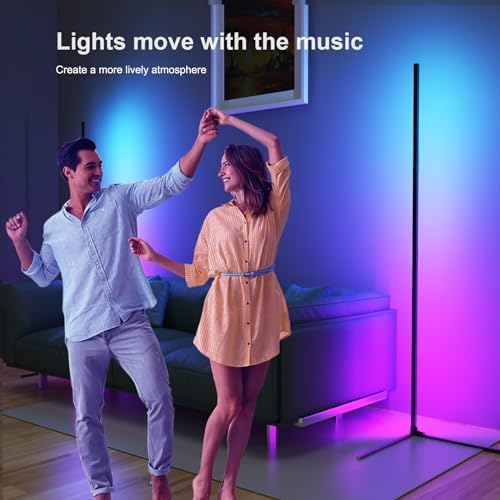 Corner Floor Lamp, 60”Smart RGB LED Floor Lamp with App and Remote Control,High Brightness Led,16 Million Colors, Music Sync, Timer Setting, Mood Lighting,Ideal for Living Rooms, Bedrooms. - Image 5