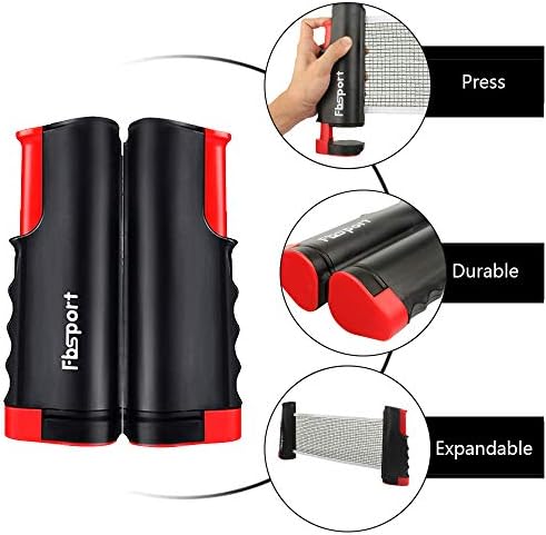 FBSPORT Ping Pong Paddle Set, Portable Table Tennis Set with Retractable Net,Rackets,Balls and Carry Bag for Indoor/Outdoor Games - Image 5