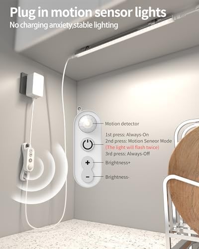 Motion Sensor Dimmable Under Cabinet Lighting, 4500K 12-inch 3 Pack - Image 2