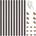 Delamu 157in Cord Covers for Wires on Wall, One-Cord Cord Hider, TV Cord Hider for Wall Mounted TV, Wire Hider Wire Covers for Cords on Wall, Cable Management for Home & Office, W0.55 H0.4in, DarkWood by DELAMU