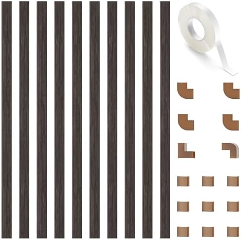 Delamu 157in Cord Covers for Wires on Wall, One-Cord Cord Hider, TV Cord Hider for Wall Mounted TV, Wire Hider Wire Covers for Cords on Wall, Cable Management for Home & Office, W0.55 H0.4in, DarkWood by DELAMU