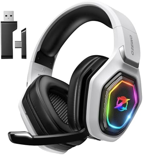 Ozeino Wireless Gaming Headset for PS5, PC, Switch| Lossless Audio-40H Batt by Ozeino