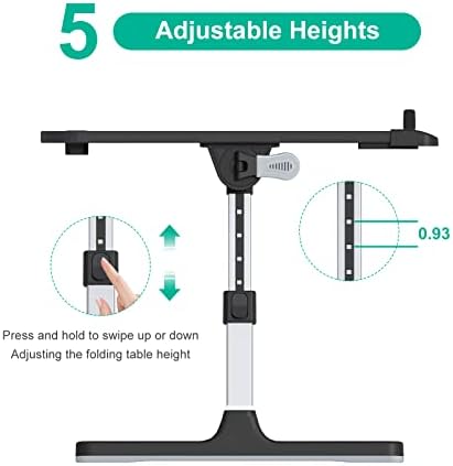 KLEAR Laptop Bed Tray Desk with Adjustable Height & Angle, No Drawer, Black - Image 4