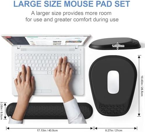 Ergonomic Mouse Pad with Wrist Rest, Memory Foam Support for Office - Image 5