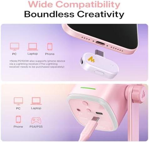 MAONO PD100W Wireless Dynamic Gaming Microphone for PC with USB-C Receiver - Image 3
