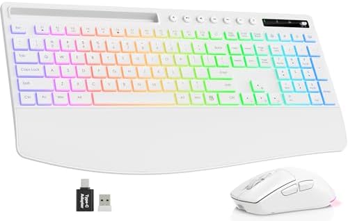 Trueque Wireless Keyboard and Mouse Combo, 4000mAh Battery, Wrist Rest by Trueque