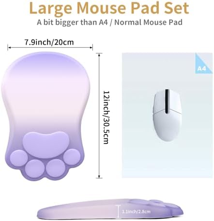 L-SPOUTTO Ergonomic Mouse Pad with Wrist Rest,Cute Mouse Pad Wrist Support - Image 4