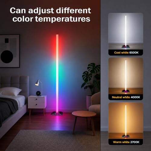 RGB+IC Floor Lamp, RGB Color Lamp with 3 Controls (3-Section, 1 Pack) - Image 5