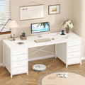 60 Inch Computer Desk with 8 Drawers for Home Office, Bedroom, Living Room by YomiluveDesign
