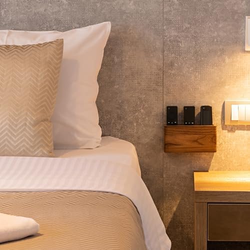 Wooden Remote Control Holder - Adhesive Wall Mount Caddy for 3-4 Remotes - Image 7